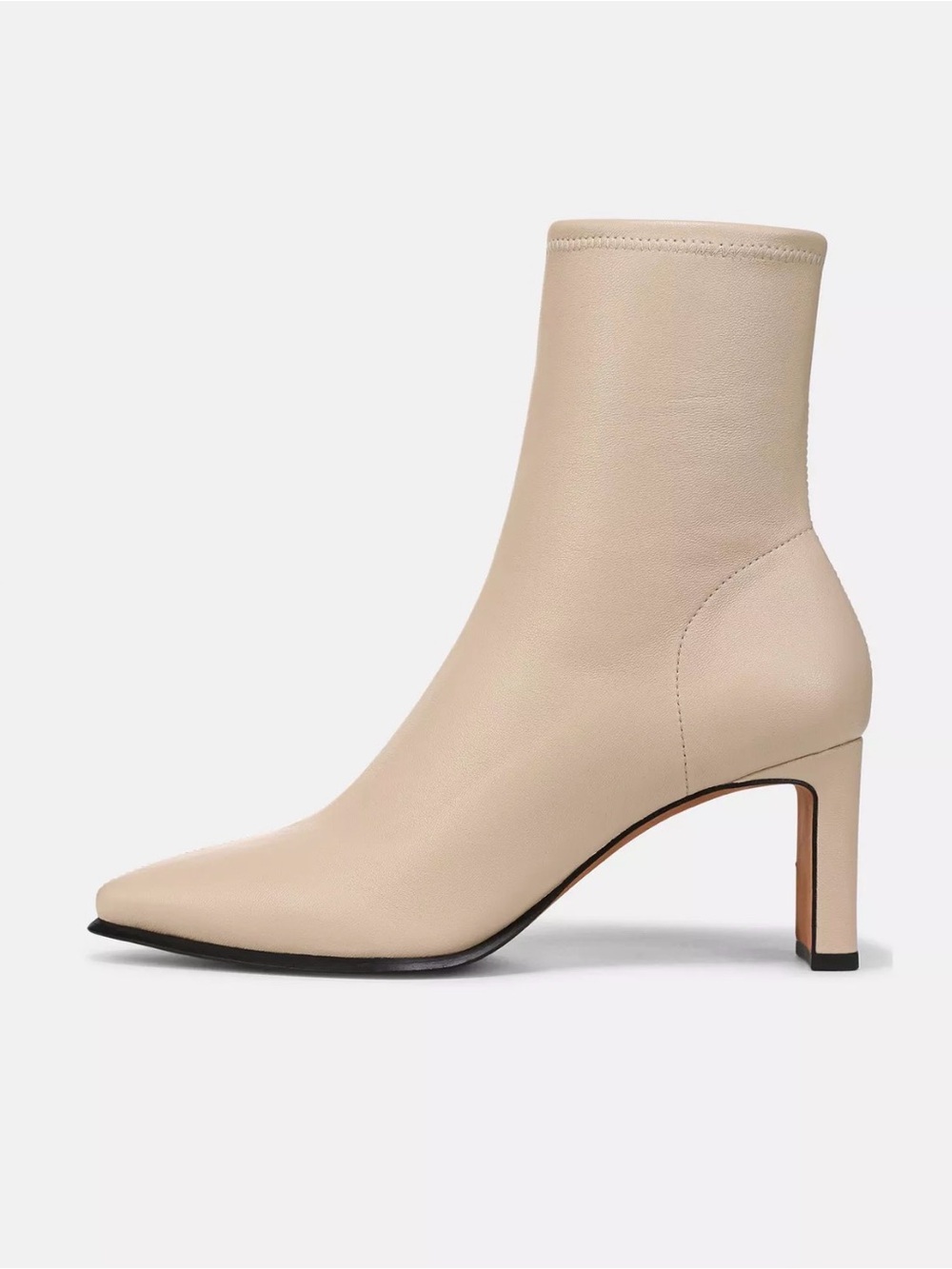 Vince Pointed-Toe Ankle Boot in Light Taupe